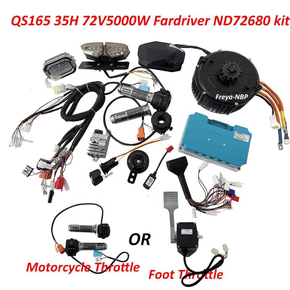 Mid Drive Motor Kit 72V 5000W - QSモーター QS165 5000W 72V 35H ホールセンサーバージョンまたはエンコーダー搭載