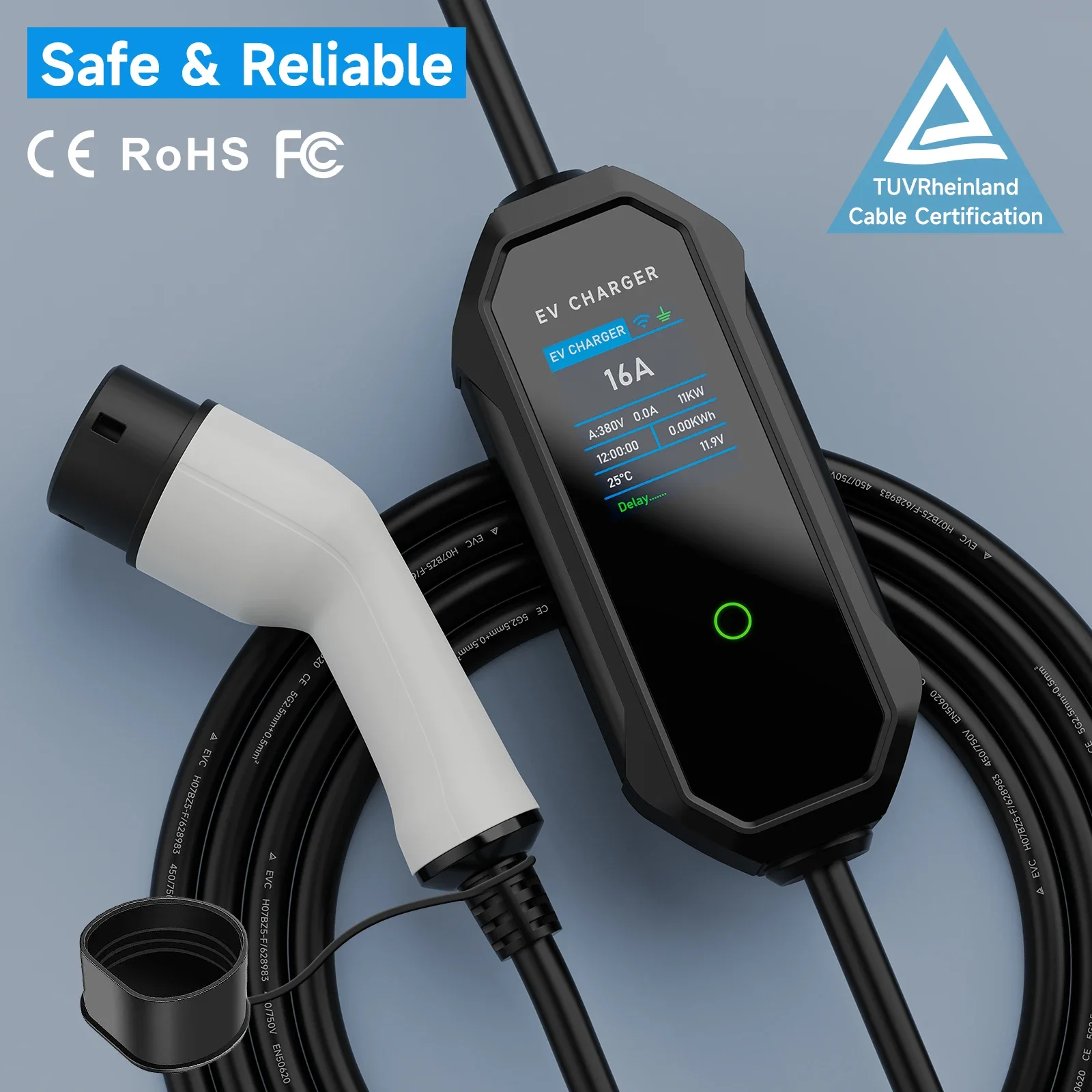 Afev-ポータブル電気充電器、急速充電ケーブル、CEEプラ - Type 2 Portable Ev Charger 11Kw Cee のレビューと価格